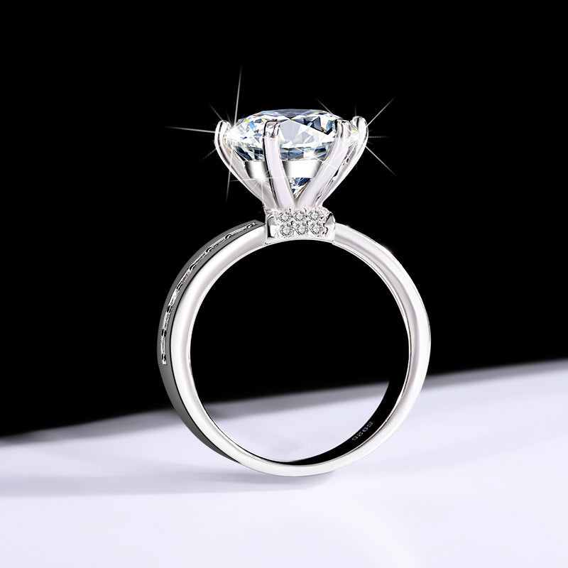 Timeless 3.0ct Round cut Engagement Ring for Women in Sterling Silver
