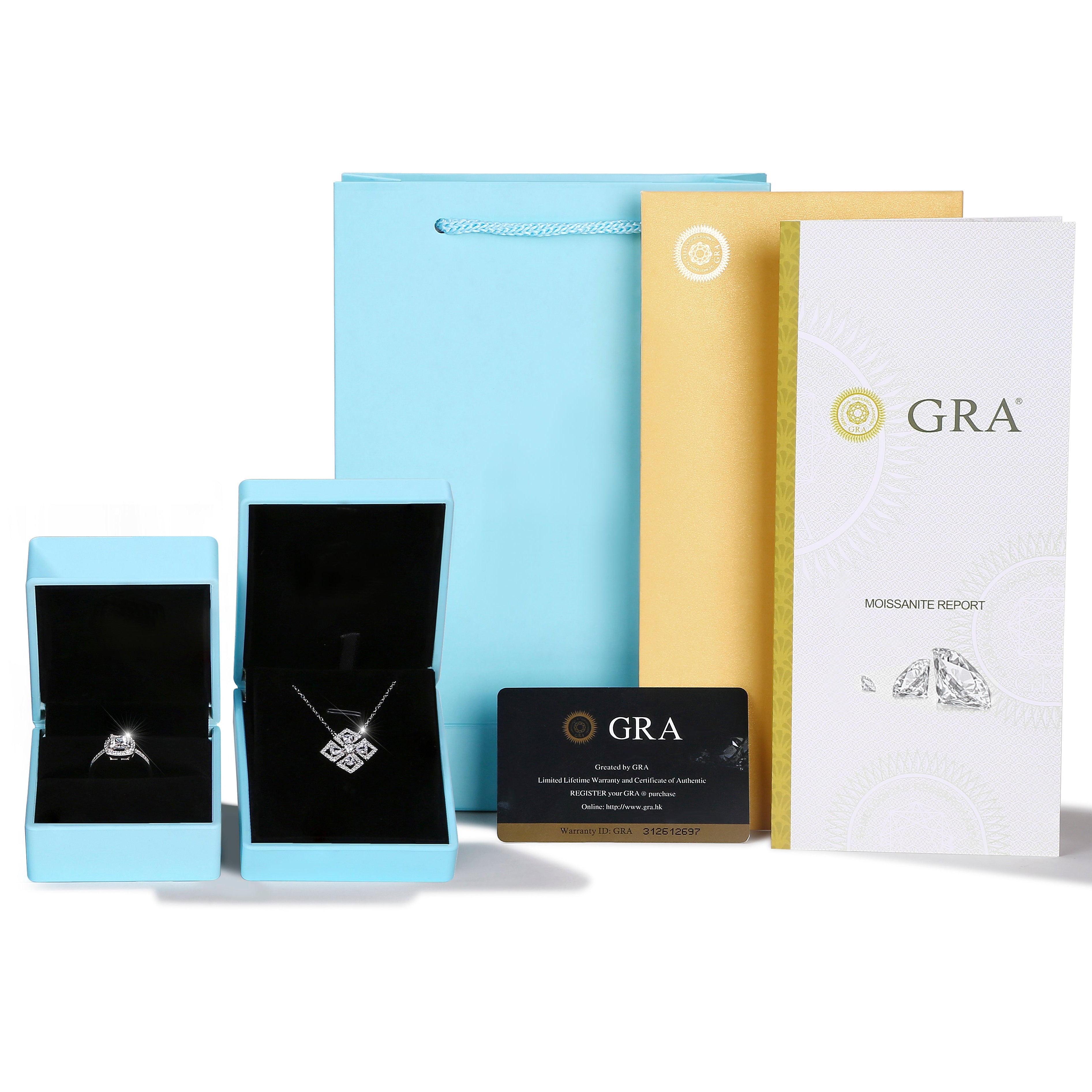 Golden Glow 1CT Round Moissanite Solitaire Ring in 18K Gold - Plated Sterling Silver 925