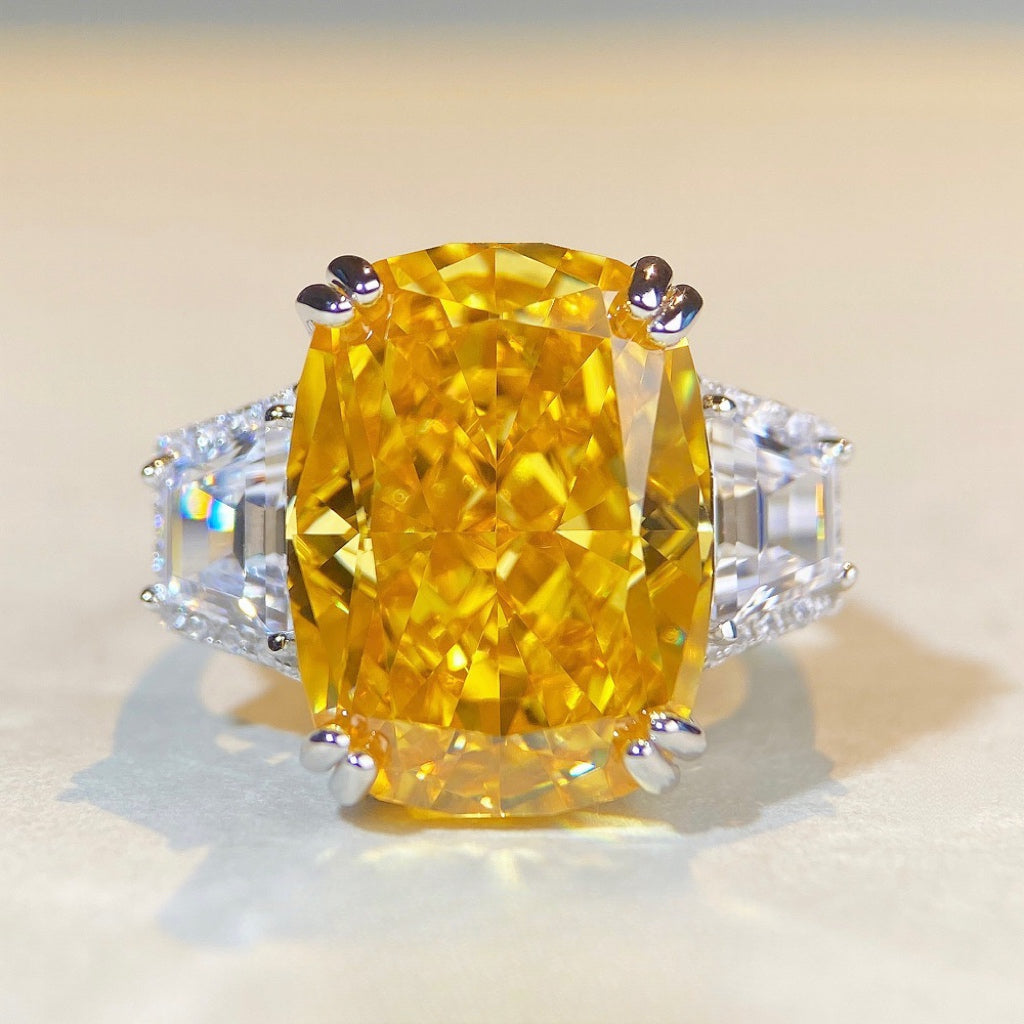 Elegant 8.0ct Oval Cut Engagement Ring for Women in Sterling Silver