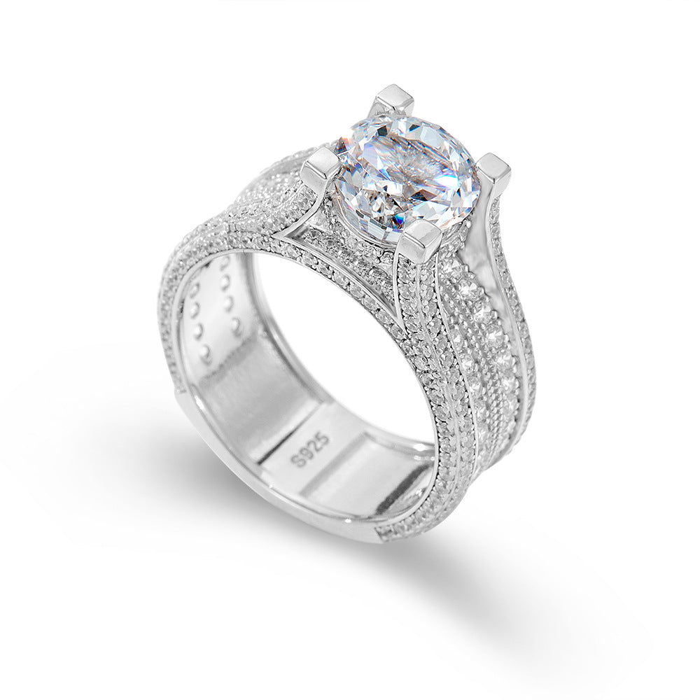 Timeless 3.0ct Round cut Engagement Ring for Women in Sterling Silver