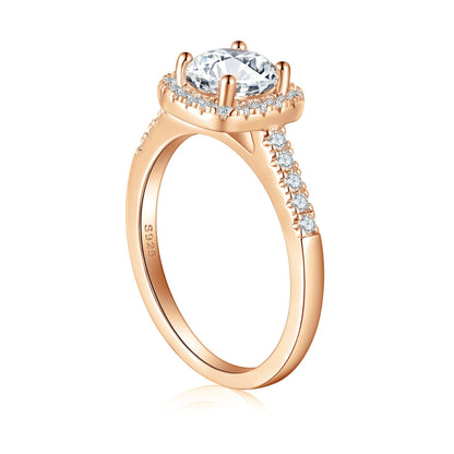 Elegant 1.5 Carat Cushion cut 2pc Wedding Ring Set for Women in Sterling Silver