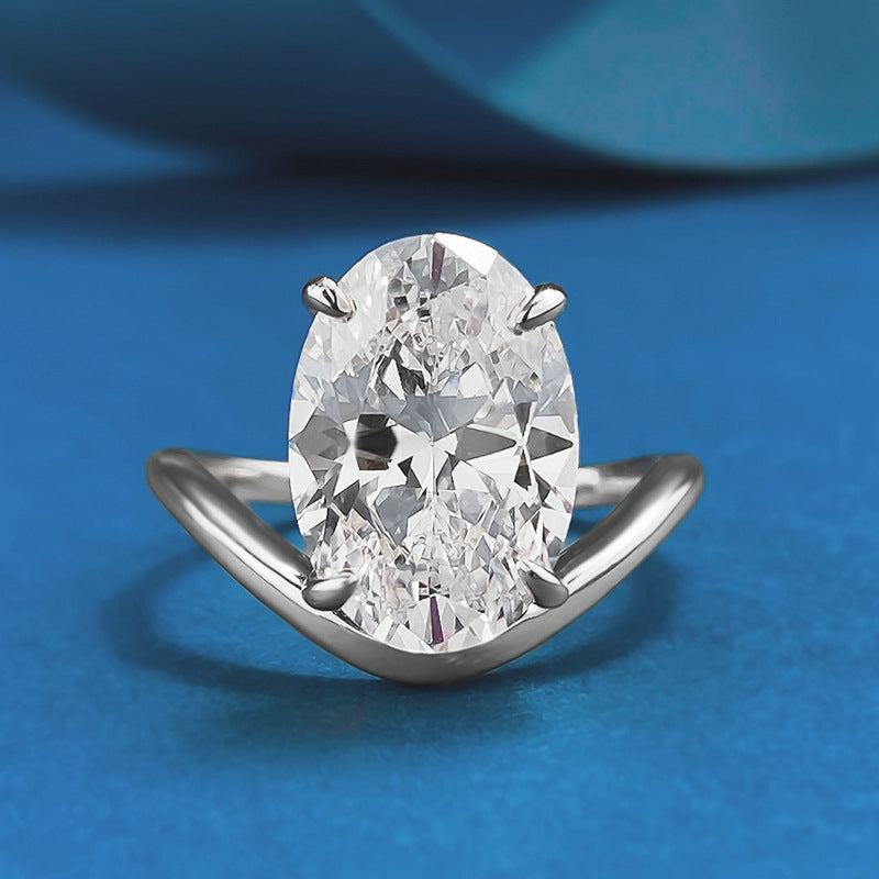 Elegant 3.0ct Oval cut 2pc Wedding Ring Set in Sterling Silver