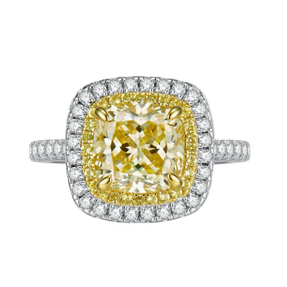 Regal 4.0ct Cushion cut Engagement Ring for Women in Sterling Silver