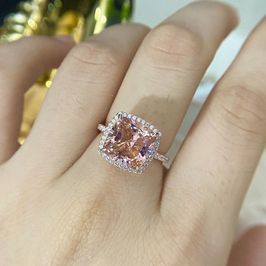 Regal 5.0ct Cushion cut Engagement Ring for Women in Sterling Silver