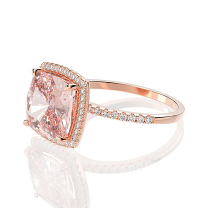 Regal 5.0ct Cushion cut Engagement Ring for Women in Sterling Silver