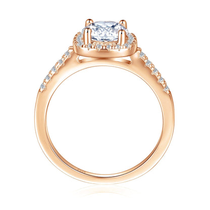 Elegant 1.5 Carat Cushion cut 2pc Wedding Ring Set for Women in Sterling Silver