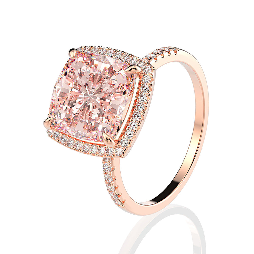 Regal 5.0ct Cushion cut Engagement Ring for Women in Sterling Silver