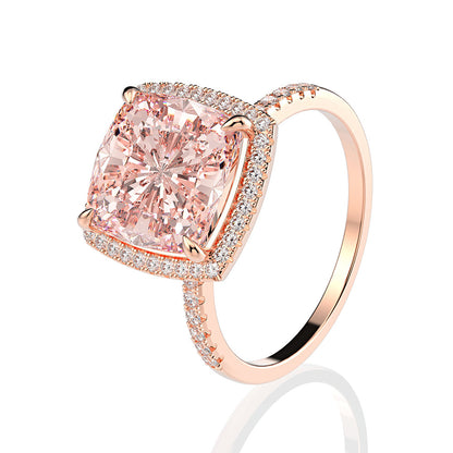 Regal 5.0ct Cushion cut Engagement Ring for Women in Sterling Silver