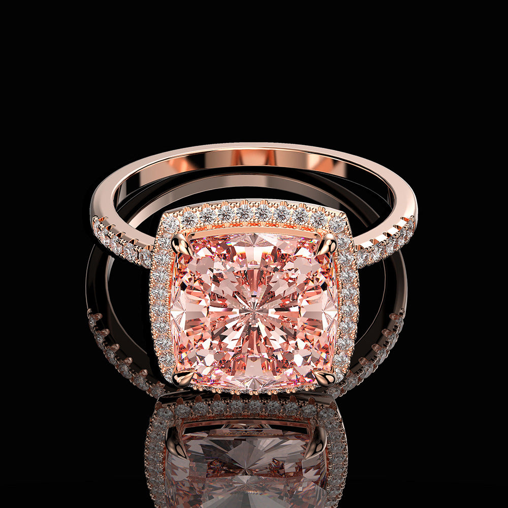 Regal 5.0ct Cushion cut Engagement Ring for Women in Sterling Silver