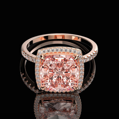 Regal 5.0ct Cushion cut Engagement Ring for Women in Sterling Silver