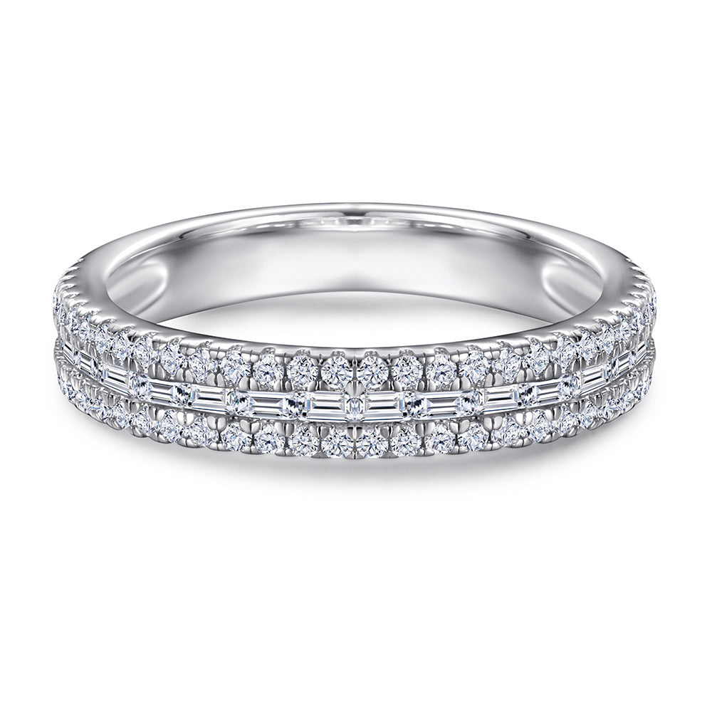 Sophisticated 2.0ct Emerald cut 2pc Wedding Ring Set for Women in Sterling Silver