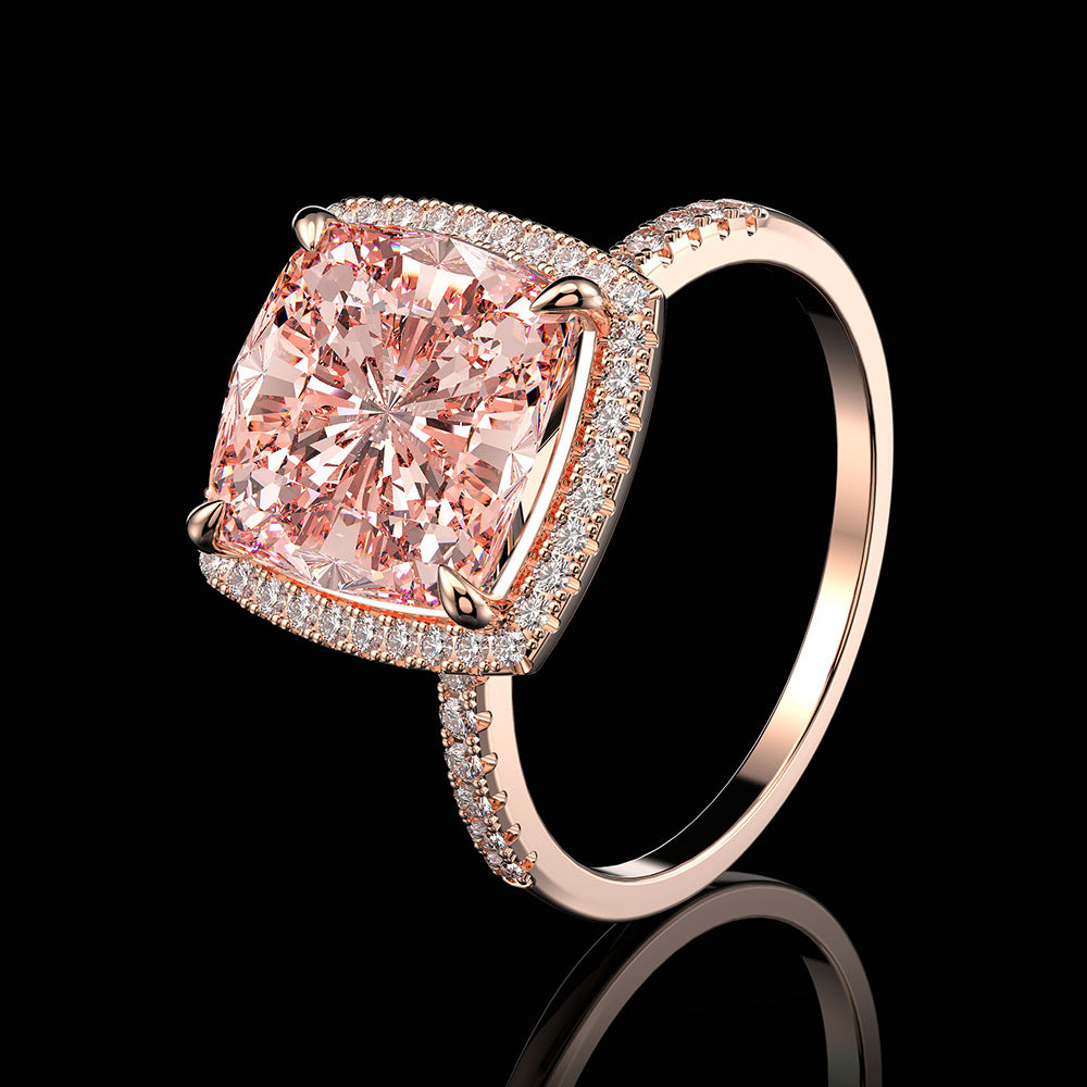 Regal 5.0ct Cushion cut Engagement Ring for Women in Sterling Silver