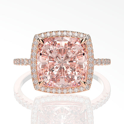 Regal 5.0ct Cushion cut Engagement Ring for Women in Sterling Silver