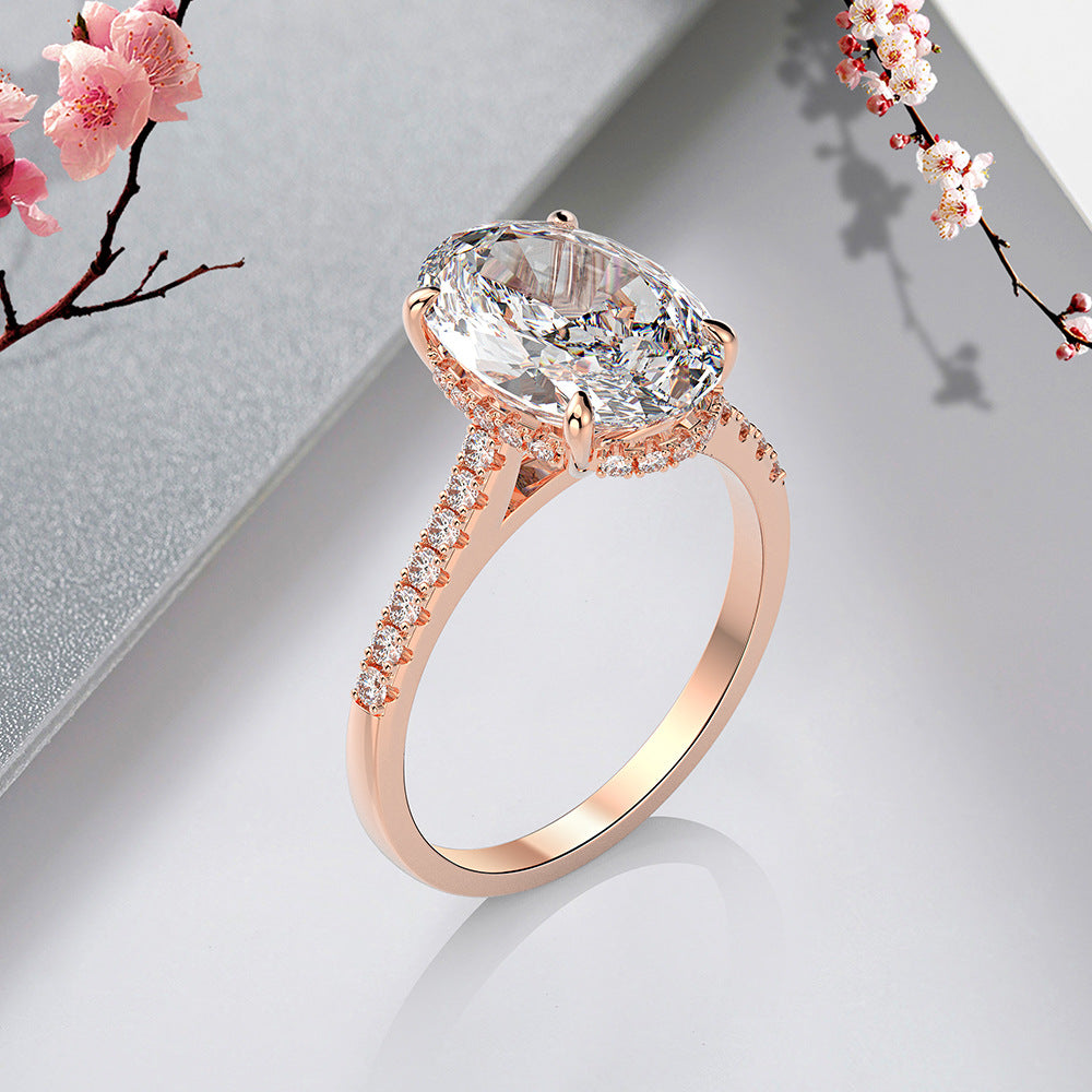 Regal 4.0ct Oval cut 2pc Wedding Ring Set for Women in Sterling Silver