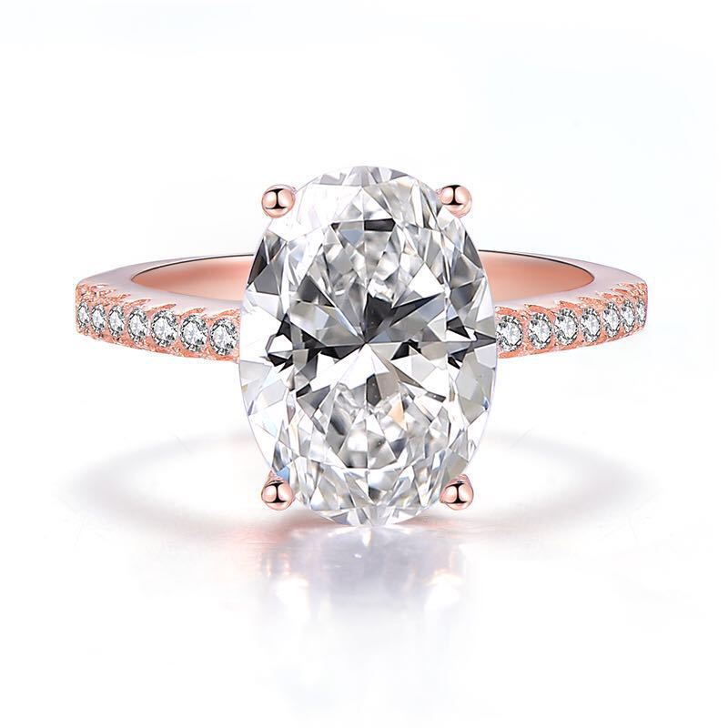 Regal 4.0ct Oval cut 2pc Wedding Ring Set for Women in Sterling Silver