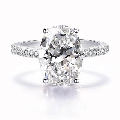 Regal 4.0ct Oval cut 2pc Wedding Ring Set for Women in Sterling Silver