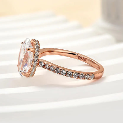 Celestial Charm 4.5ct Oval Cut Engagement Ring for Women in Sterling Silver