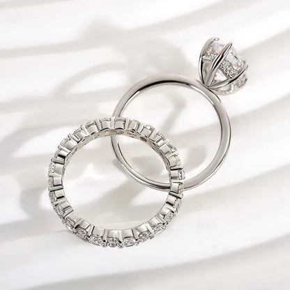 Pure Devotion 4.0ct Marquise Cut Wedding Set in Sterling Silver