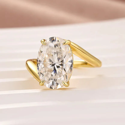 Moonlit Oath 2.0 Carat Oval Cut Engagement Ring in Sterling Silver