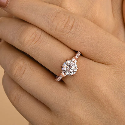 Grand Splendor 3.0ct Round Cut Engagement Ring for Women in Sterling Silver