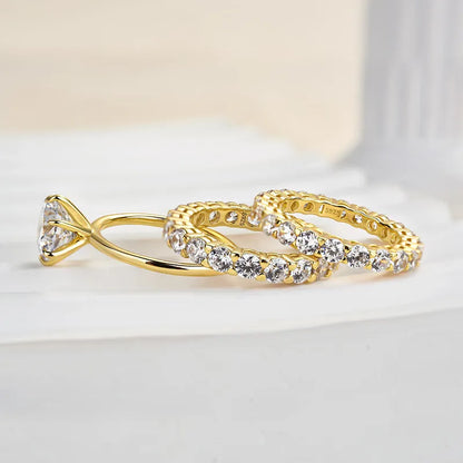 Pearlcrest Vow 2.0ct Round Cut Wedding Set in Sterling Silver