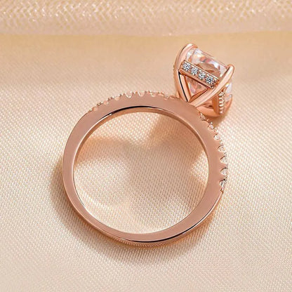 Dazzling Union 3.5ct Radiant Cut Engagement Ring for Women in Sterling Silver