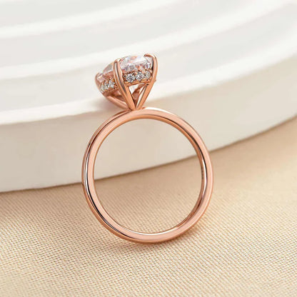 Dazzling Union 4.0ct Oval Cut Engagement Ring for Women in Sterling Silver