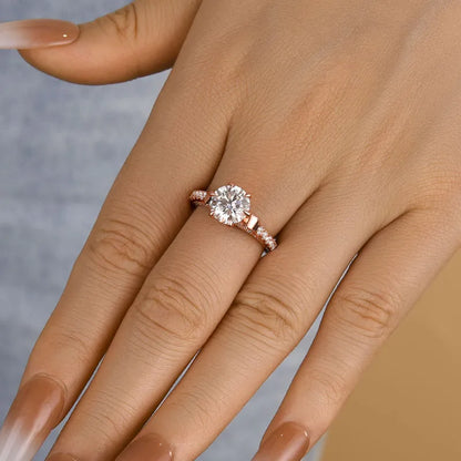 Grand Splendor 3.0ct Round Cut Engagement Ring for Women in Sterling Silver