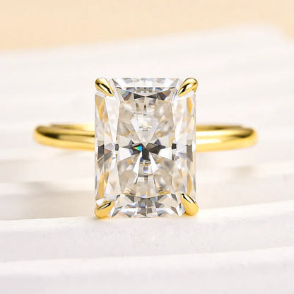 Heirloom Glow 4.5 Carat Radiant Cut Engagement Ring in Sterling Silver