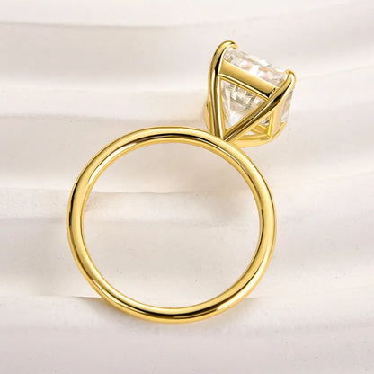 Heirloom Glow 4.5 Carat Radiant Cut Engagement Ring in Sterling Silver