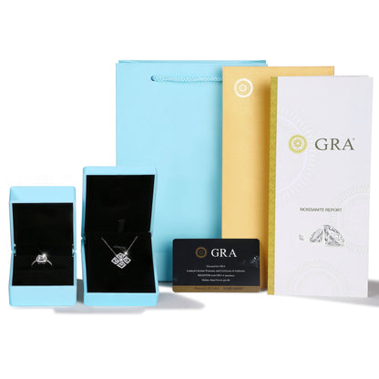 Graceful Pear 1CT Pear - Shaped Moissanite Solitaire Ring in Sterling Silver 925