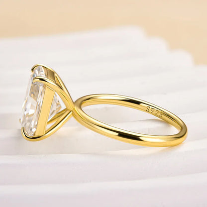 Heirloom Glow 4.5 Carat Radiant Cut Engagement Ring in Sterling Silver