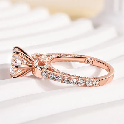 Grand Splendor 3.0ct Round Cut Engagement Ring for Women in Sterling Silver