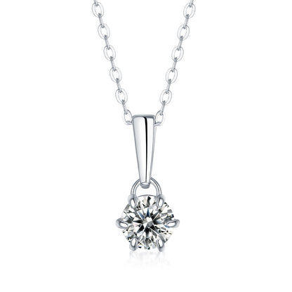 Radiant Grace Sterling Silver 925 Necklace with 0.5-5CT Moissanite
