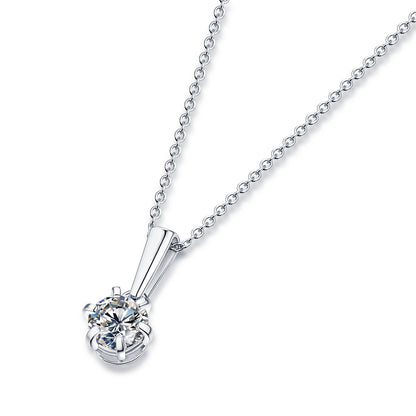 Radiant Grace Sterling Silver 925 Necklace with 0.5-5CT Moissanite