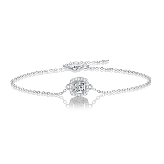 Sterling Silver 925 Bracelet with 0.5CT Moissanite