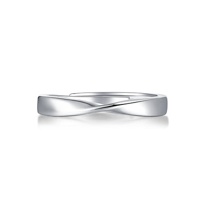 Bonded Hearts Sterling Silver 925 Moissanite Matching Rings