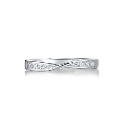 Bonded Hearts Sterling Silver 925 Moissanite Matching Rings