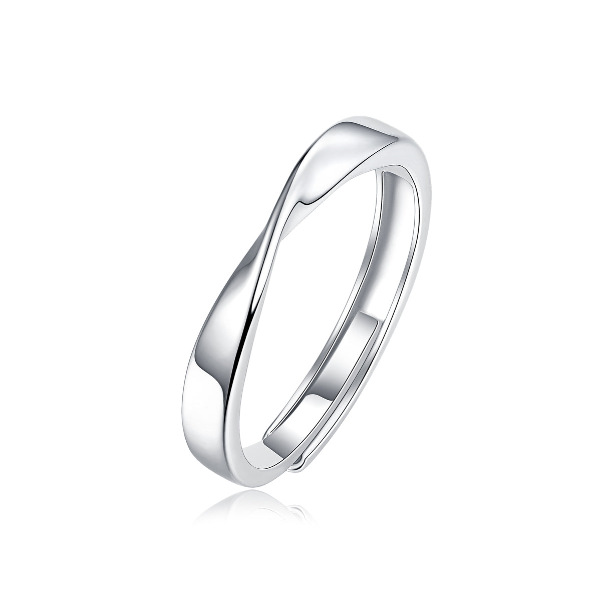 Bonded Hearts Sterling Silver 925 Moissanite Matching Rings