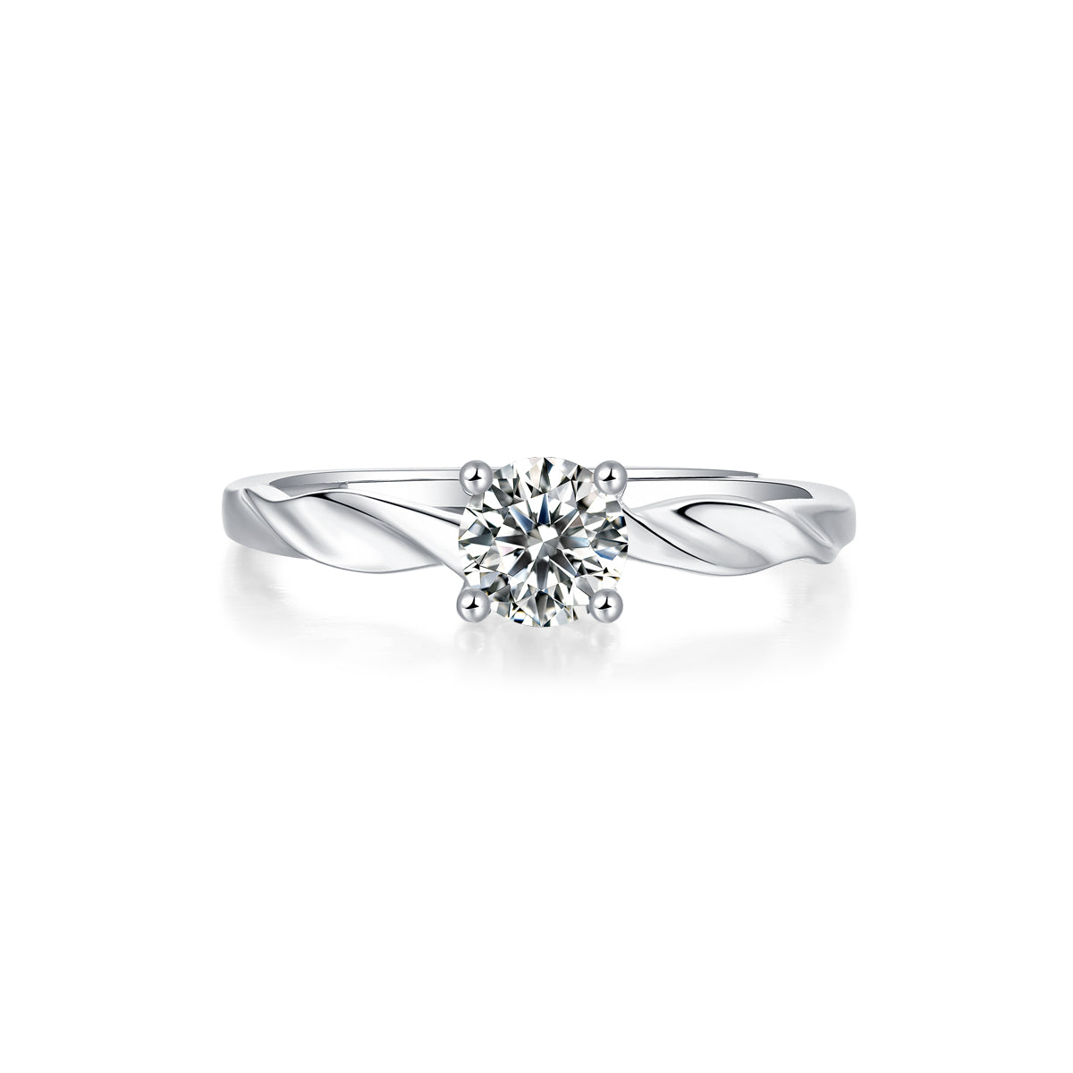 Eternal Vows Sterling Silver 925 Moissanite Matching Rings