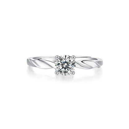 Eternal Vows Sterling Silver 925 Moissanite Matching Rings