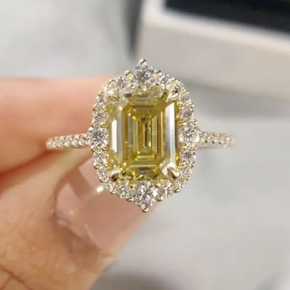 Regal Whisper 5.0 Carat Princess Cut Engagement Ring in Sterling Silver