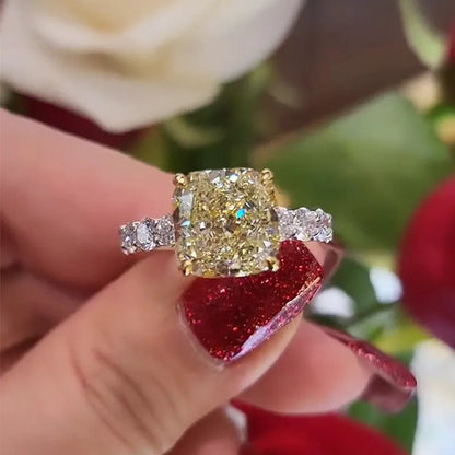 Pure Devotion Round Cut Engagement Ring in Sterling Silver