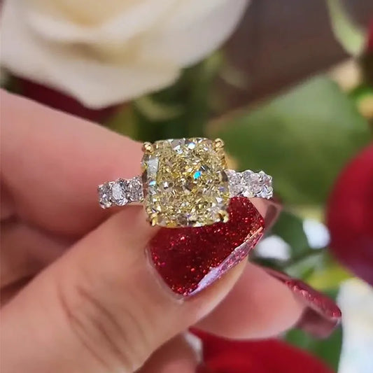 Pure Devotion Round Cut Engagement Ring in Sterling Silver