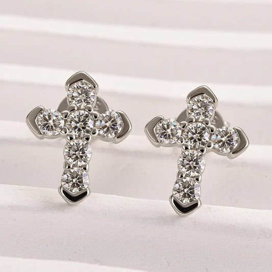 Polished Sparkling 0.5Ct Women's Stud Earrings