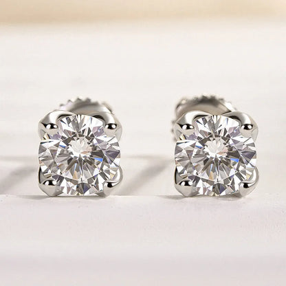 Sophisticated Minimal 1.0Ct Women's Stud Earrings