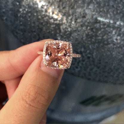 Regal 5.0ct Cushion cut Engagement Ring for Women in Sterling Silver