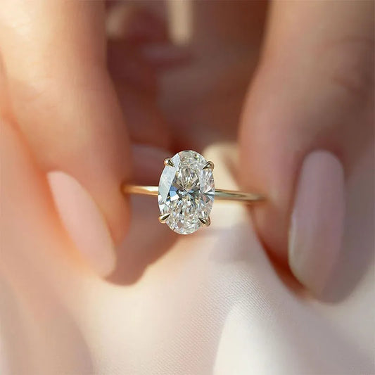 Royal Gleam 3.0 Carat Emerald Cut Engagement Ring in Sterling Silver