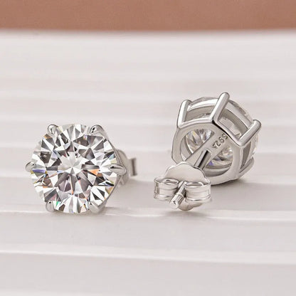 Refined Lustrous 1.2Ct Women's Stud Earrings