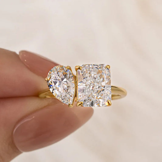 Pearlcrest Vow 4.0ct Pear Cut Engagement Ring in Sterling Silver